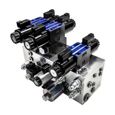 Alumini 6061 7075 Valvola idraulica a manifold integrata Valvola solenoide